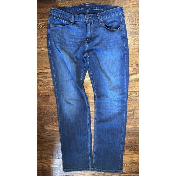 Paige Men's Normandie Birch Blue Straight-Leg Jeans Size 34 - Picture 1 of 6